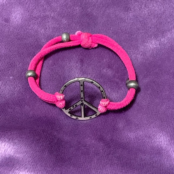 Hot Pink Peace Sign Bracelets ☮️✌️ - Picture 4 of 7